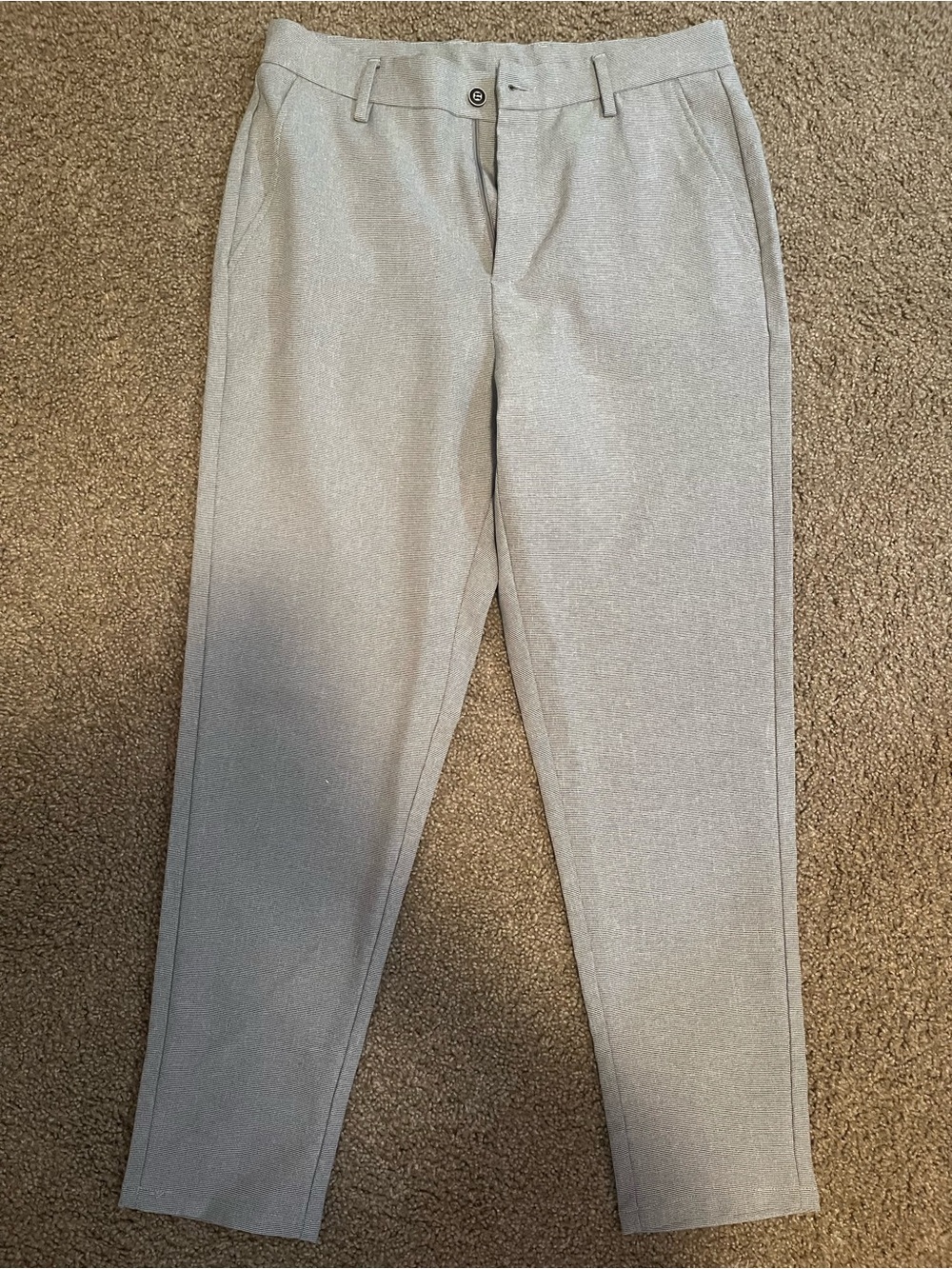 SHEIN Light Gray Men's Tailored Dress Pants